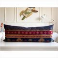 Rug Pattern Pillow Cover: Navy Blue Chenille Decorative Cushion